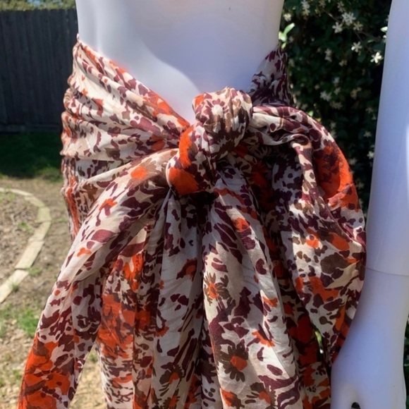 💋NWT “ON the island” Italian Designer Made Unique Side Tie Sarong Cover-Up - Picture 12 of 15